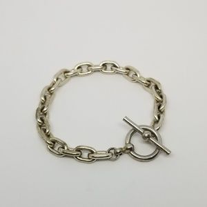 Tiffany Style Sterling Toggle Charm Bracelet